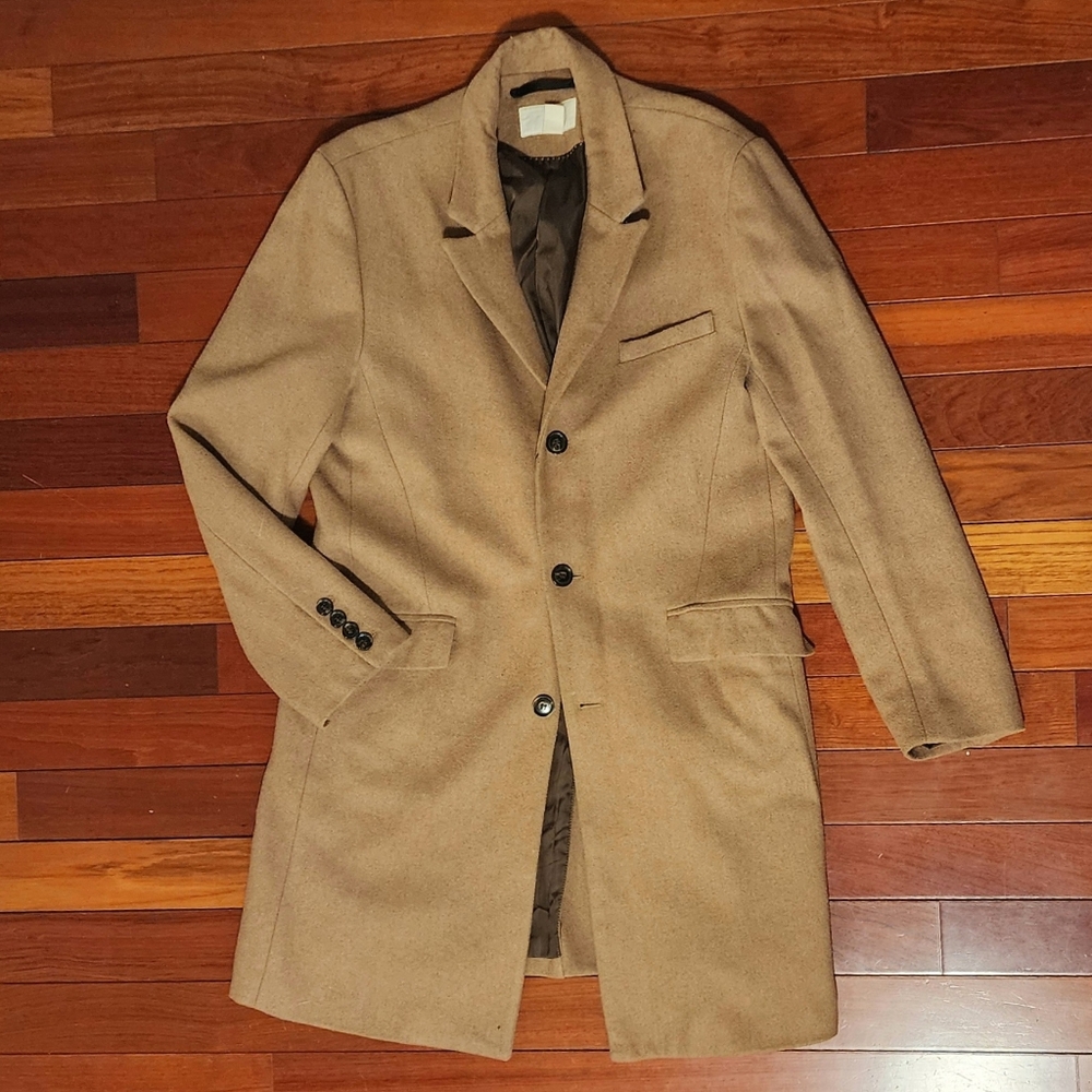 Tan Wool Blend Coat